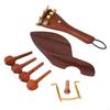 Set of Rosewood 4/4 Violin Parts Chinrest Tuning Pegs Tailpiece Fine Kit