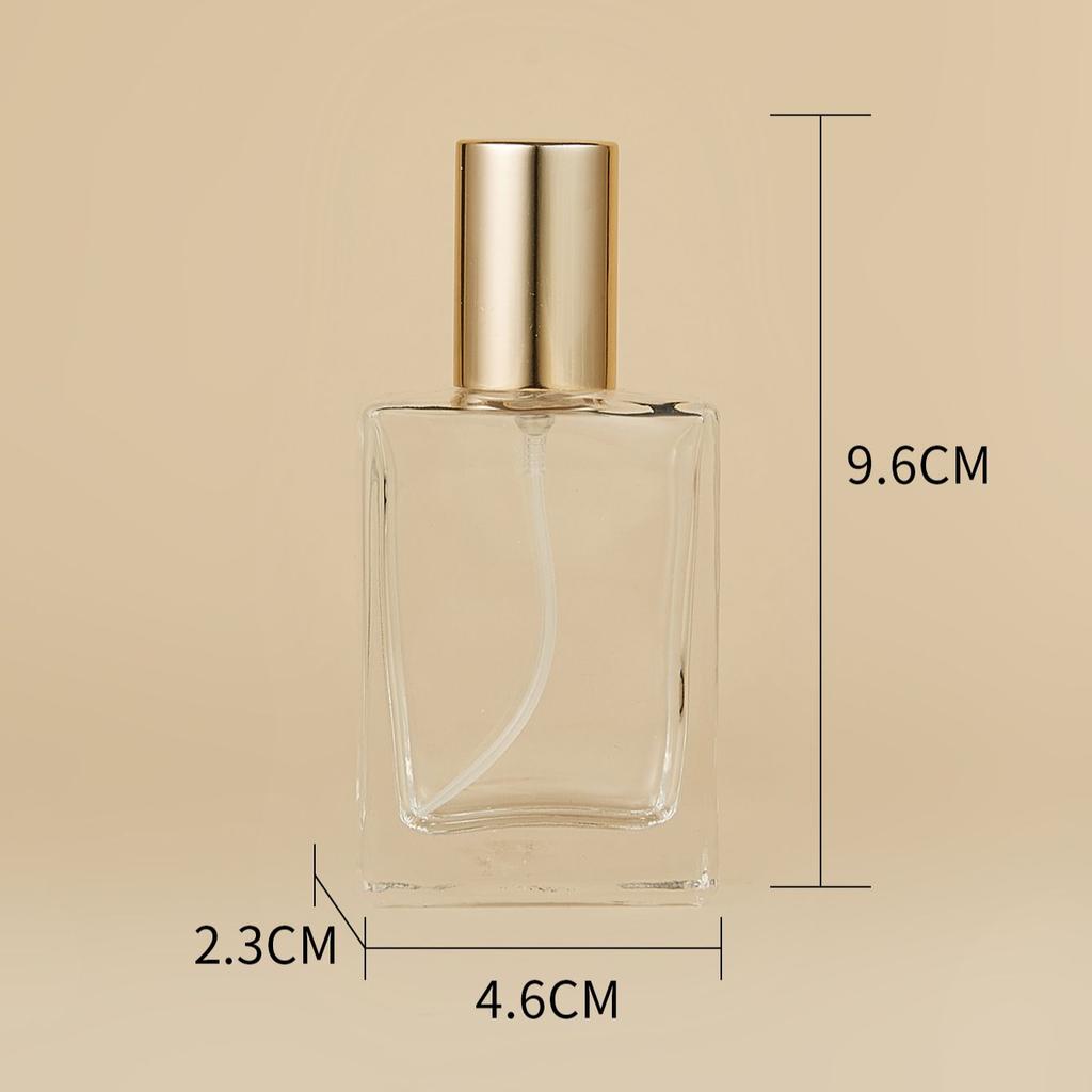 30 мл винтовой квадратный стеклянный спрей, дозатор Qerfume, косметическая упаковка, пустая бутылка, спринклер для жидкого прессования, флакон для духов