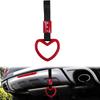 1Pcs Ring Car Warning Subway Train Bus Handle Pull Strap Heart Shape Red