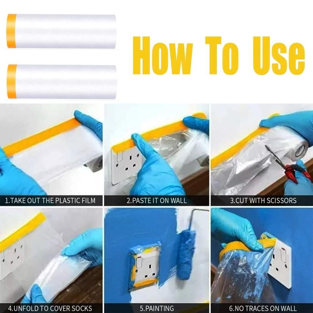 Transparent Self-adhesive Dustproof Film Disposable Waterproof Furniture Protection Film Plastic Moisture Proof