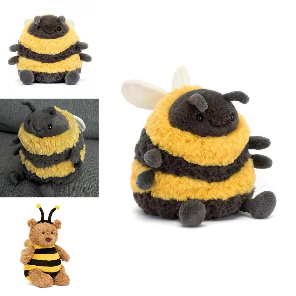 Large Bumblebee Teddy Bear With Short Hair Plush For Home Decor And Play