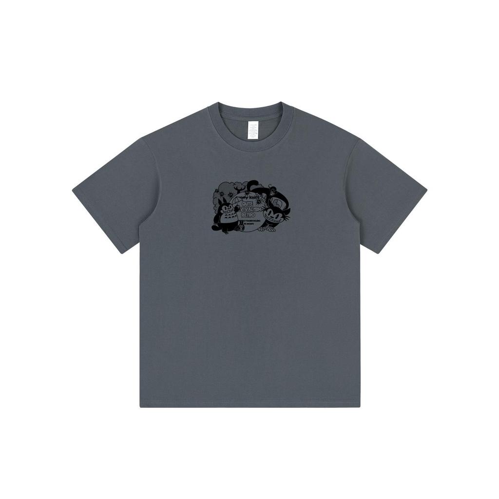 Trendy Cartoon Print Bestie T-Shirt - Pure Cotton Short Sleeve