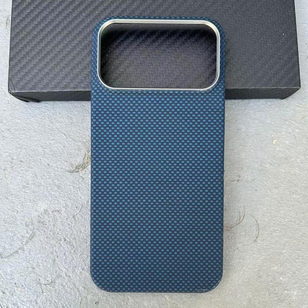 Настоящее арамидное углеродное волокно для iPhone 17 Air 16 pro max 15pro Ультратонкий магнитный чехол Защита от падения Металлическая защита объектива Жесткая крышка