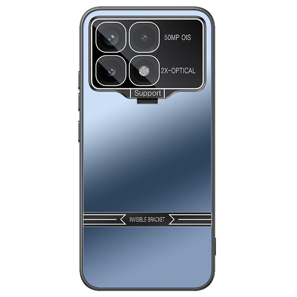 For Xiaomi Poco F6 Pro 5G/Redmi K70 5G/K70 Pro 5G Case Kickstand PC+TPU Matte Phone Cover with Lens Film