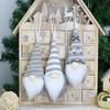 Yousheng 3Pcs Faceless Doll Pendant Christmas Gnome Ornament with Lanyard Long Beard Hat Doll Knitted Decoration