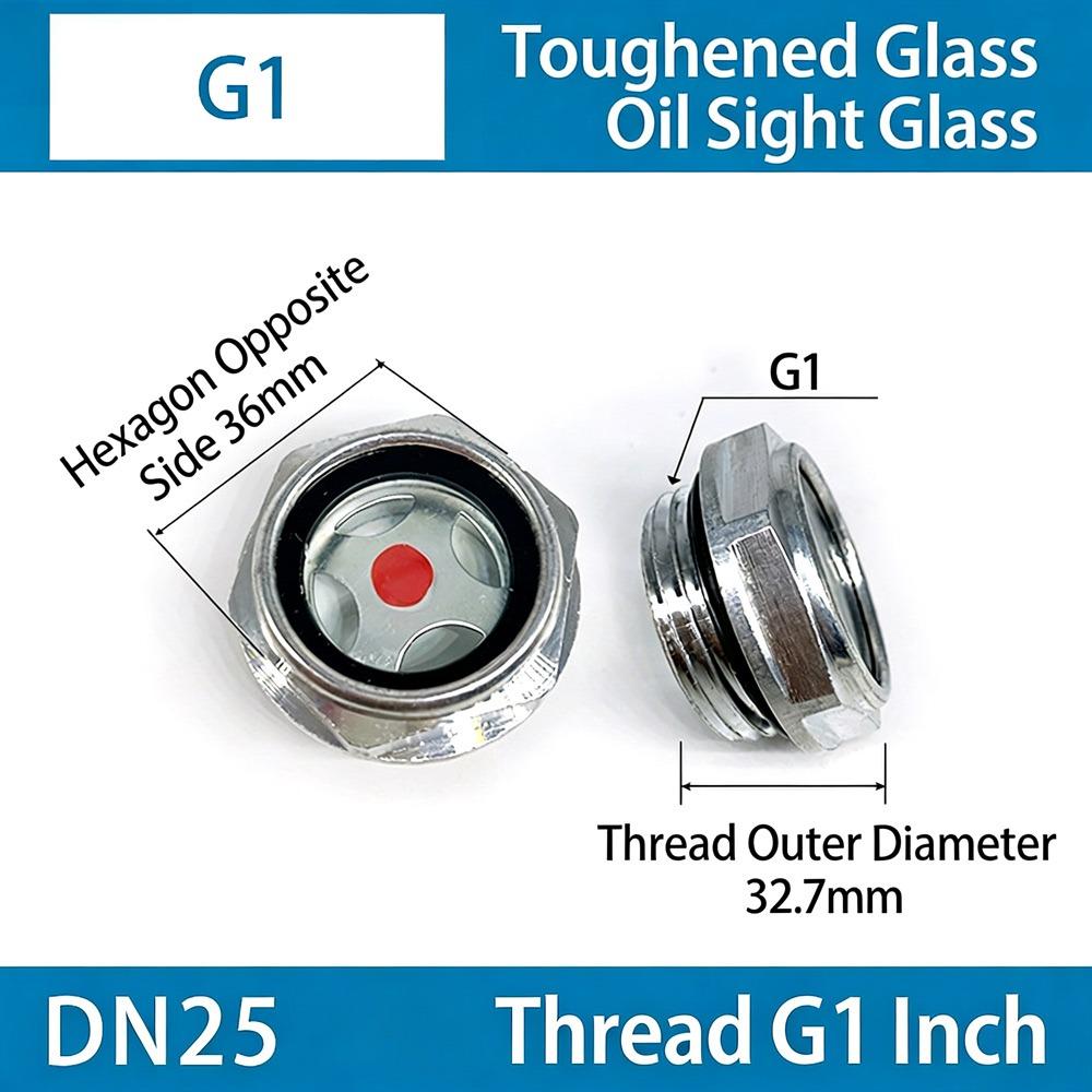 1 шт. G1/4 G3/8 G1/2 G3/4 Масляное смотровое окно Наружная резьба G1 G1-1/4 G1-1/2 BSP NPT Смотровое стекло уровня масла Закаленное стекло Алюминий