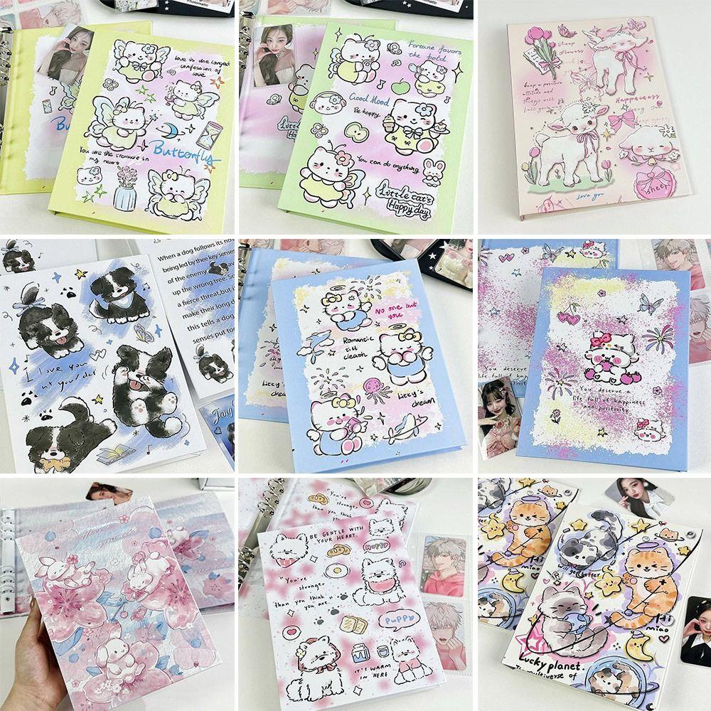 Beautiful Hand Drawn Photo Album Binder Photocard Collection Books Cartoon Photocard Holder Gift