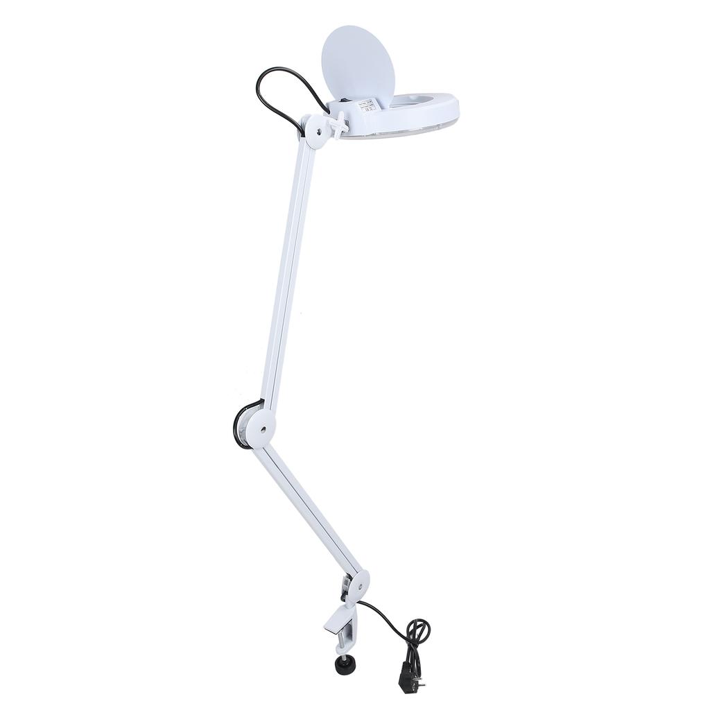 Beauty Cosmetic Tattoo Manicure 5x Magnifying Lighted Desk Magnifier Light Lamp With Clamp