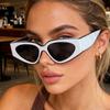 Vintage Patchwork Small Cat Eye Sunglasses Women New Fashion Small Black White Gradient Sun Glasses Ladies Trendy Sexy Shades