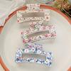1pc Fashion UV Printed Square Grip Female European Style Creative Updo Hairpin Fresh and Cute Shark Clip