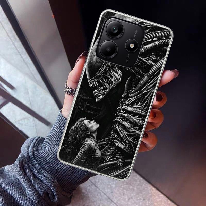 Cool A-Alien X-Xenomorph Phone Case For Xiaomi Redmi Note 10 11 12 13 14 15 Pro Plus 11S 12S 14S 11T 11E 10S Soft TPU Back Cover