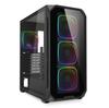 Корпус Sharkoon Middle Tower для ПК с задним разъемом, совместимый с AK5G RGB, черная передняя панель из закаленного стекла, совместим со стандартными материнскими платами.