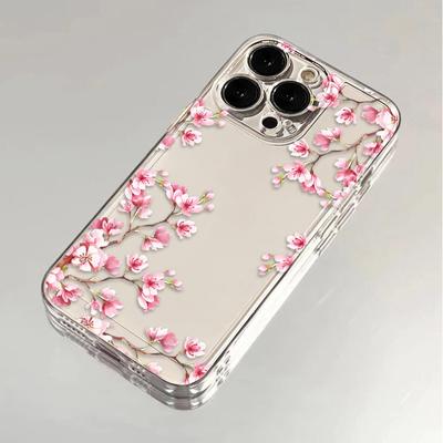 Прозрачный чехол для телефона Cherry Blossoms Flowers для iPhone 16 15 14 13 12 11 Pro Max X XR XS Max 7 8 Plus SE 2020, противоударный силиконовый чехол для телефона TPU