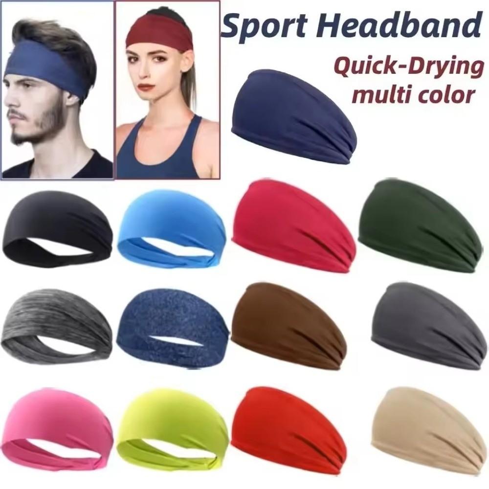 Stretch Fabric Yoga Headband Sweat Absorbent Head Wrap New Workout Headband Workout Accessories