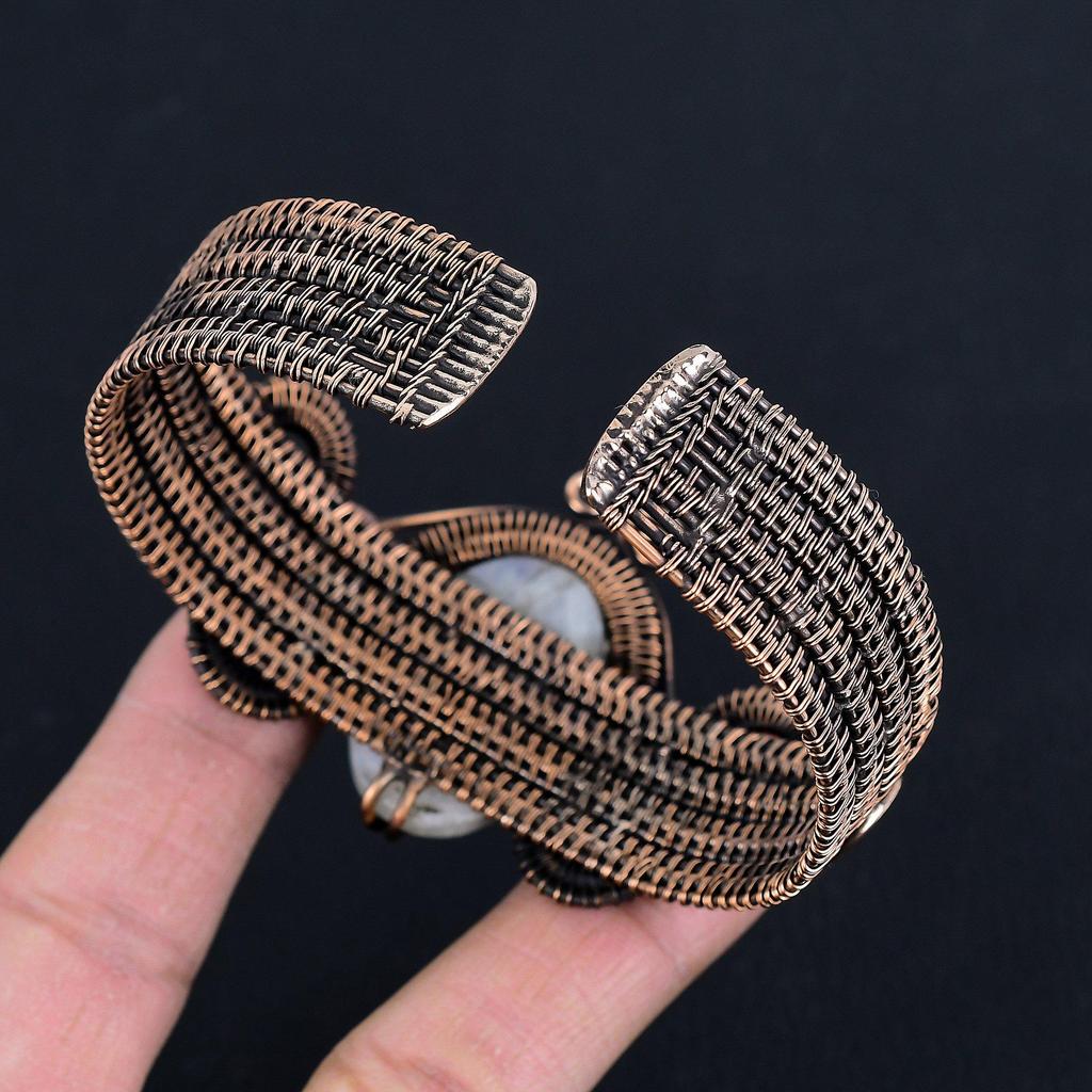 Браслет с радужным лунным камнем, ювелирные изделия из драгоценных камней, браслет из чистого серебра 925 пробы, красивый ювелирный браслет ручной работы