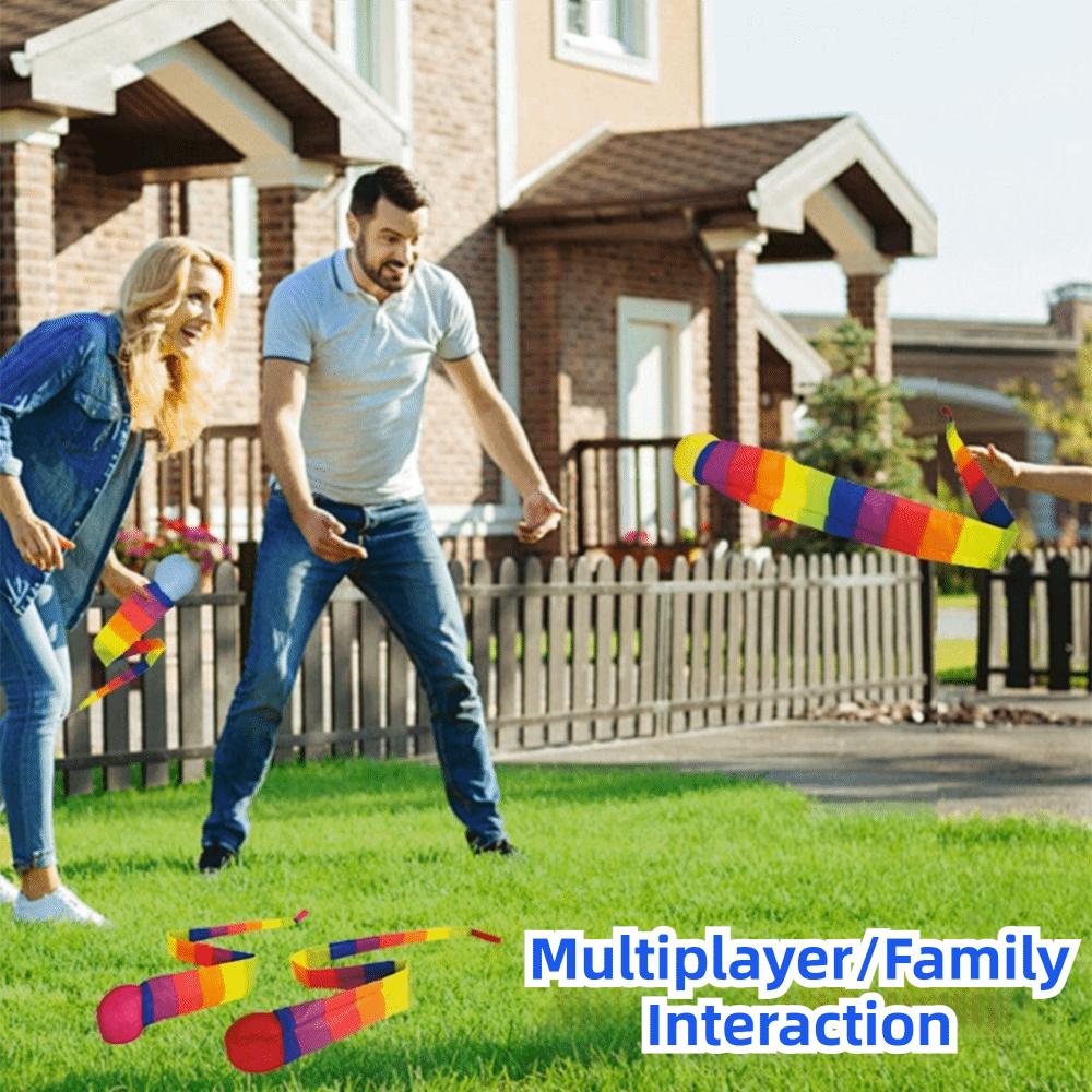 2Pcs Safe Catch Soft Tail Meteor Ball Rainbow Tail Kindergarten Hand Throwing Ball  Physical Fitness