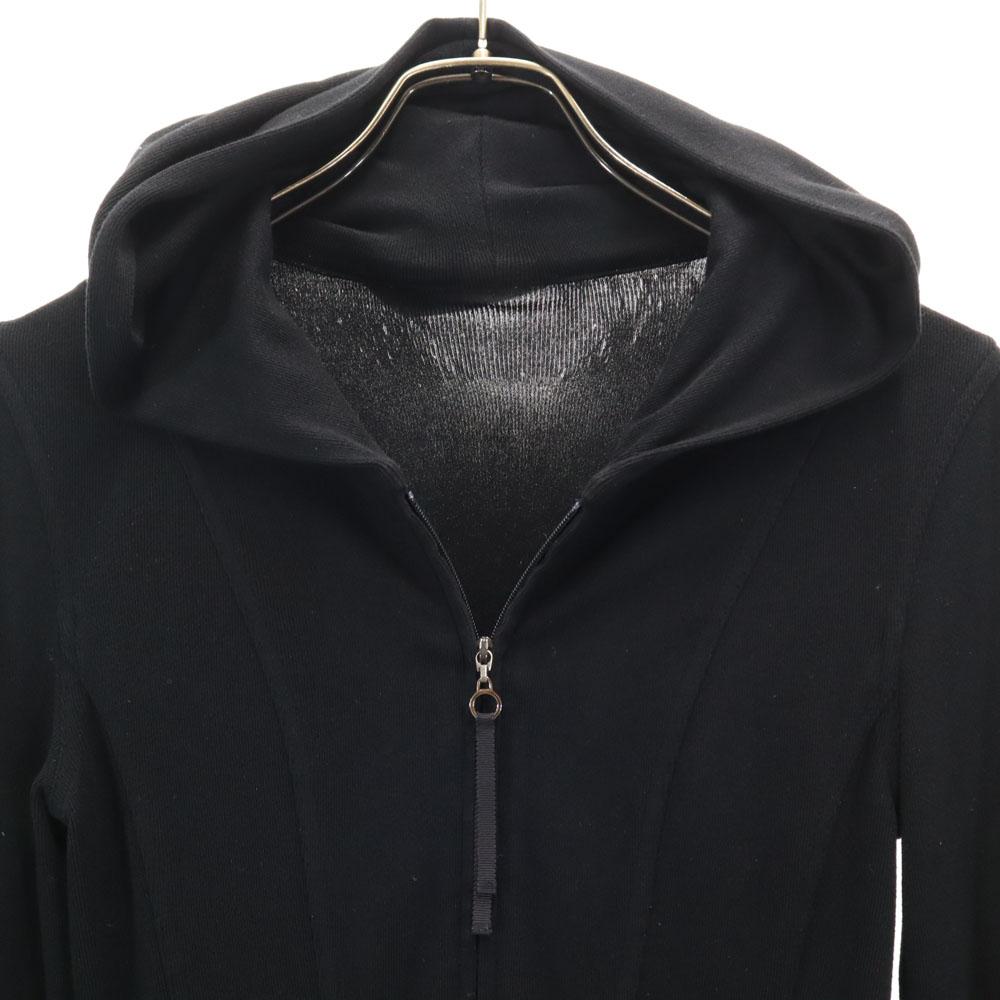 FOXEY NEW YORK Made In Japan Knit Zip Hoodie 38 Black Women Used