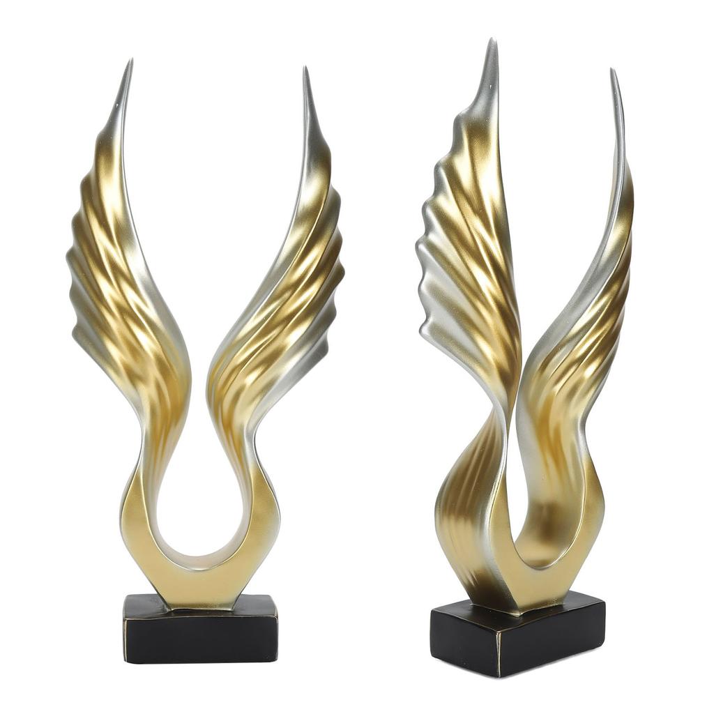 Abstract Wing Sculpture Modern Innovative Light Luxury Resin Abstract Wing Statue for Home Living