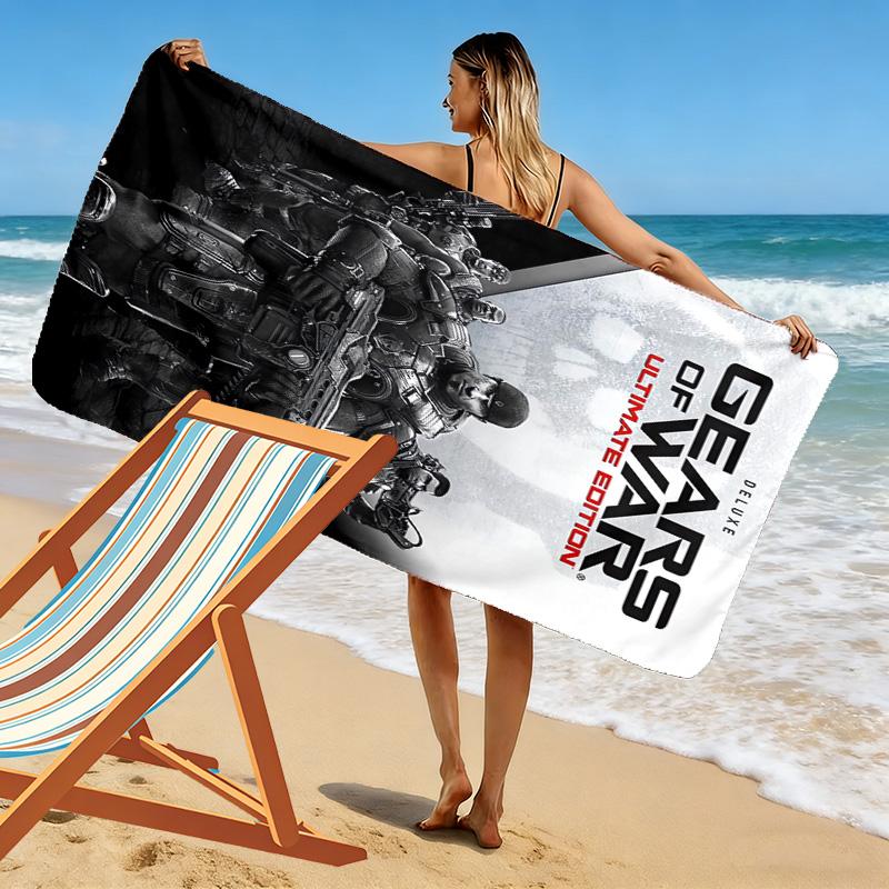 Gears of War 2D Flat Print Beach Towel, Large Soft Quick Dry Towel for Beach Camping SwimmingDSTJ0925106