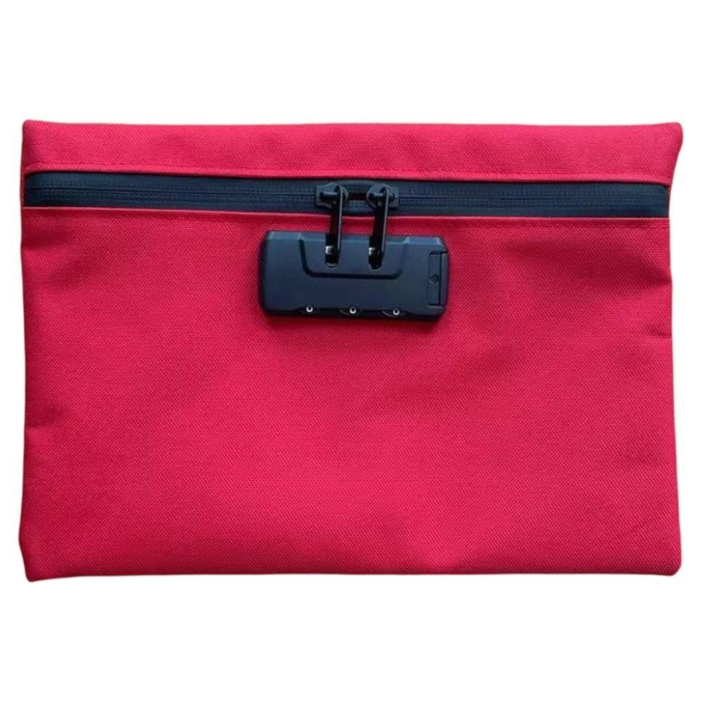 Canvas Portable Locking Pouch Combination Lock Security Document Bag Outdoor Activities