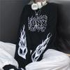 Футболка большого размера с длинным рукавом Harajuku E Girl с принтом аниме, японская уличная одежда, хип-хоп, панк, с круглым вырезом, готическая повседневная футболка, топы для девочек, клубный стиль Y2k
