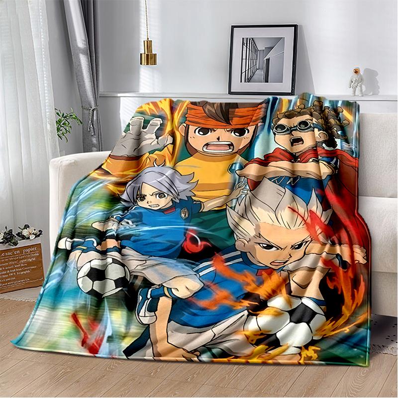 3D Inazuma Eleven Mark Evans Anime Cartoon Soft Plush Blanket,Flannel Blanket Throw Blanket for Living Room Bedroom Bed Sofa Kid