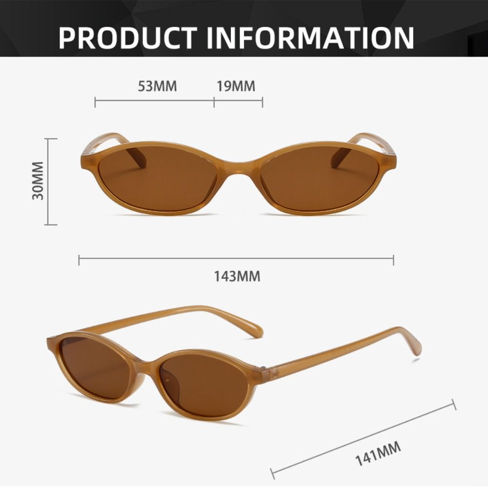 Black Shades Outdoor Sunglasses Oval Frame Travel Goggles British Style Driving Glasses