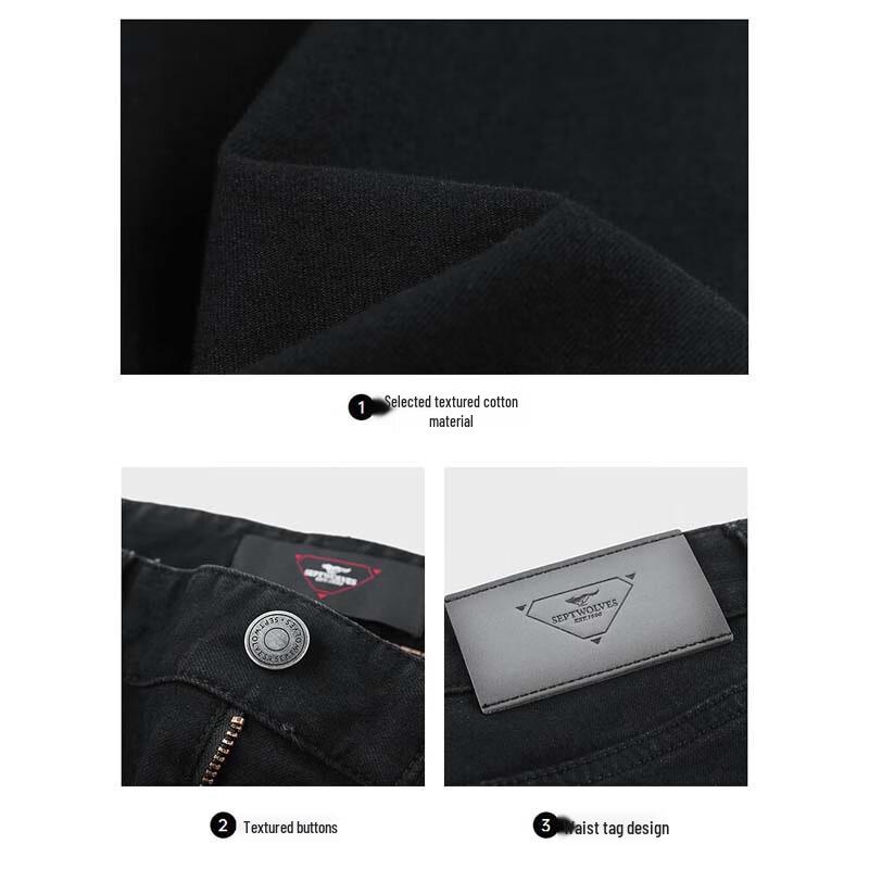 SEPTWOLVES Мужские джинсы прямого кроя слим-фит