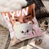Hyunjin Graphic Pillow Cover Pink Pastel Star Heart Pattern Decorative Pillowcase For Sofa Bed Bedroom Fan Gift