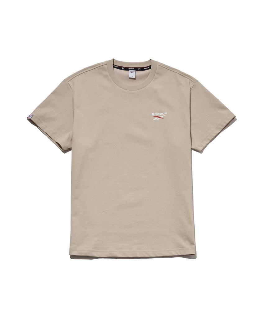 REEBOK Big Vector Slogan T-Shirt - Beige