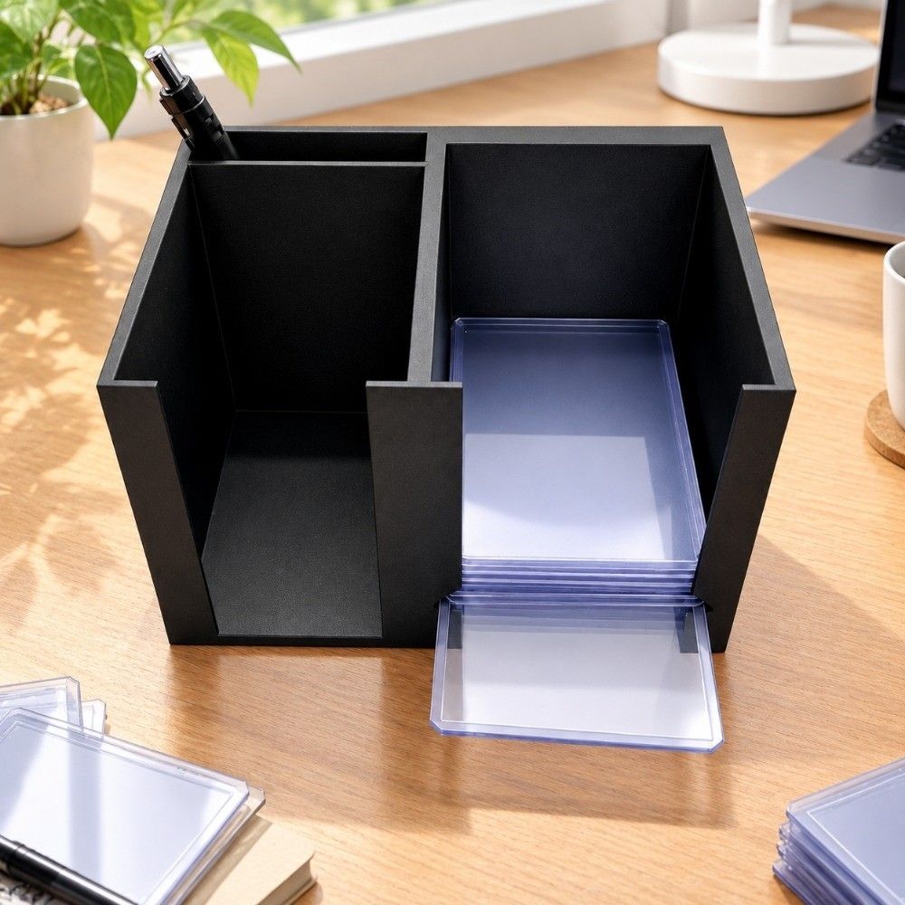 3D Printed Toploader Penny Sleeve Dispenser Rectangular Card Storage Box Tabletop Game
