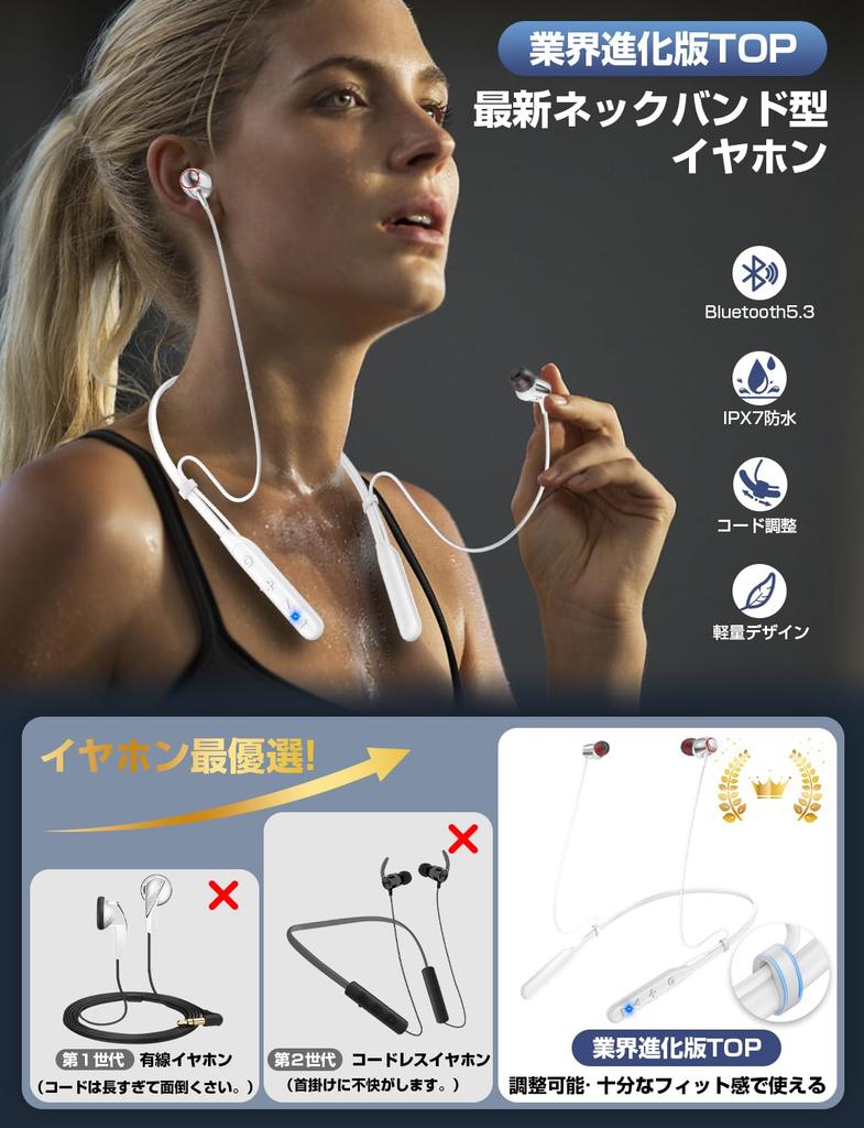 Bluetooth-наушники Регулируемые 40 часов Непрерывные Беспроводные Наушники Нашейный ремешок с Повышенным Шумоподавлением Быстрая Магнитная Регулировка Громкости Siri для Технических Стандартов