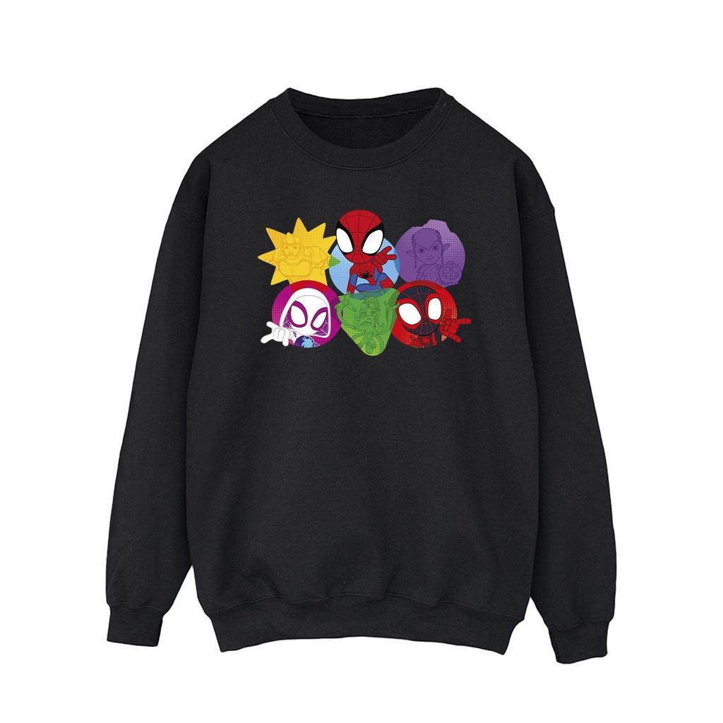 Marvel Mens Spidey And His Amazing Friends Faces Sweatshirt