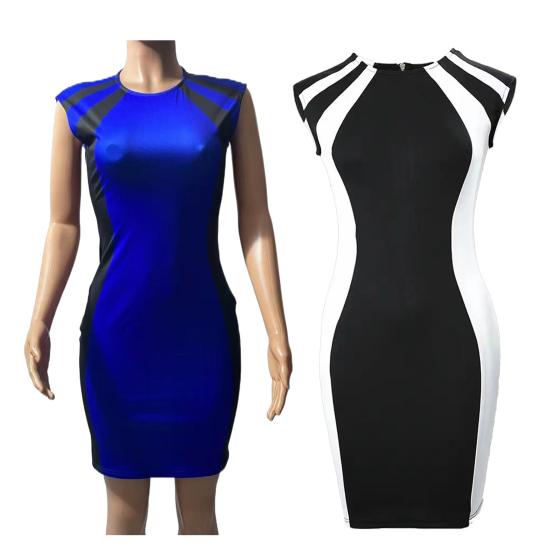 Stylish Women Summer Dress Back Zipper Mid-Waist Party Wear