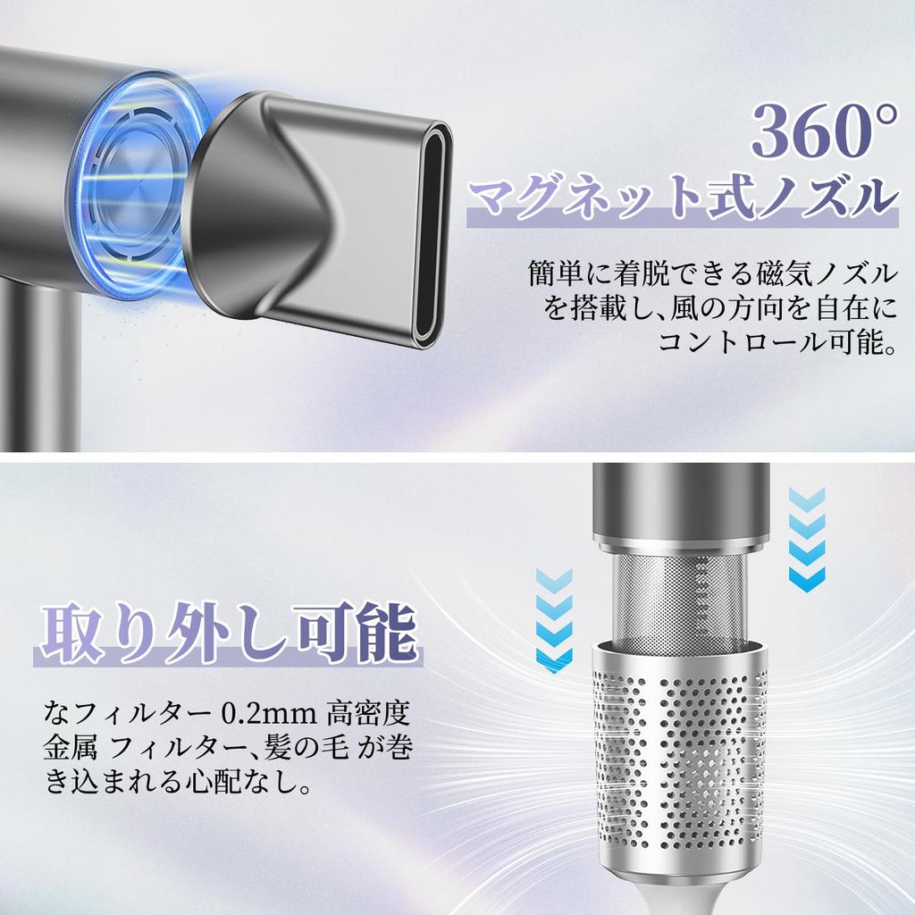 Hair Dryer Fast Advanced Hair Dryer with High 500 Million Negative Improves Hair Quality Airflow Temperature with NTC Temperature Control Overheat