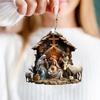 Рождественский кулон с изображением молитвы Иисуса, семьи, яркий цветной религиозный символ