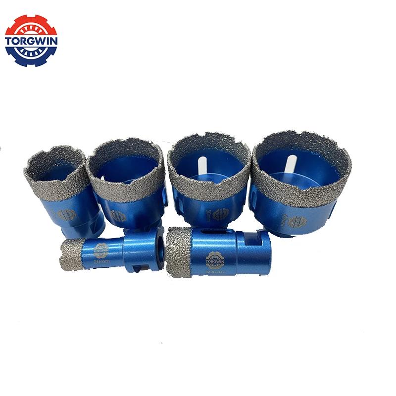 Набор алмазных сверл для вакуумного сверления, алмазная коронка для резки плитки, кольцевая пила для гранита, фарфора, керамической плитки, открыватель резьбы M14, 6 шт.