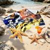 Custom Name Personalized Saint Seiya Print Beach Towel, for Trip Camping Beach Party Home Decor, Birthday Gift for Family & Friends