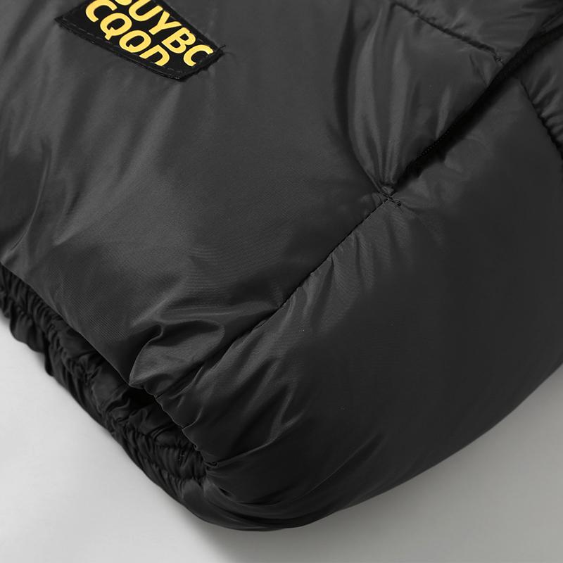 Зимняя мужская куртка без рукавов с капюшоном, парка, повседневный толстый теплый черный жилет для мужчин, верхняя одежда