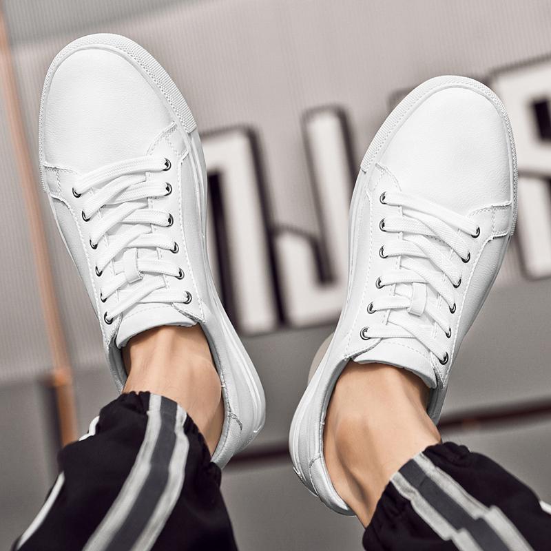 Модные универсальные кроссовки для ходьбы, удобная спортивная обувь для отдыха на открытом воздухе, мужские вулканизированные туфли из натуральной кожи, мужские повседневные кроссовки