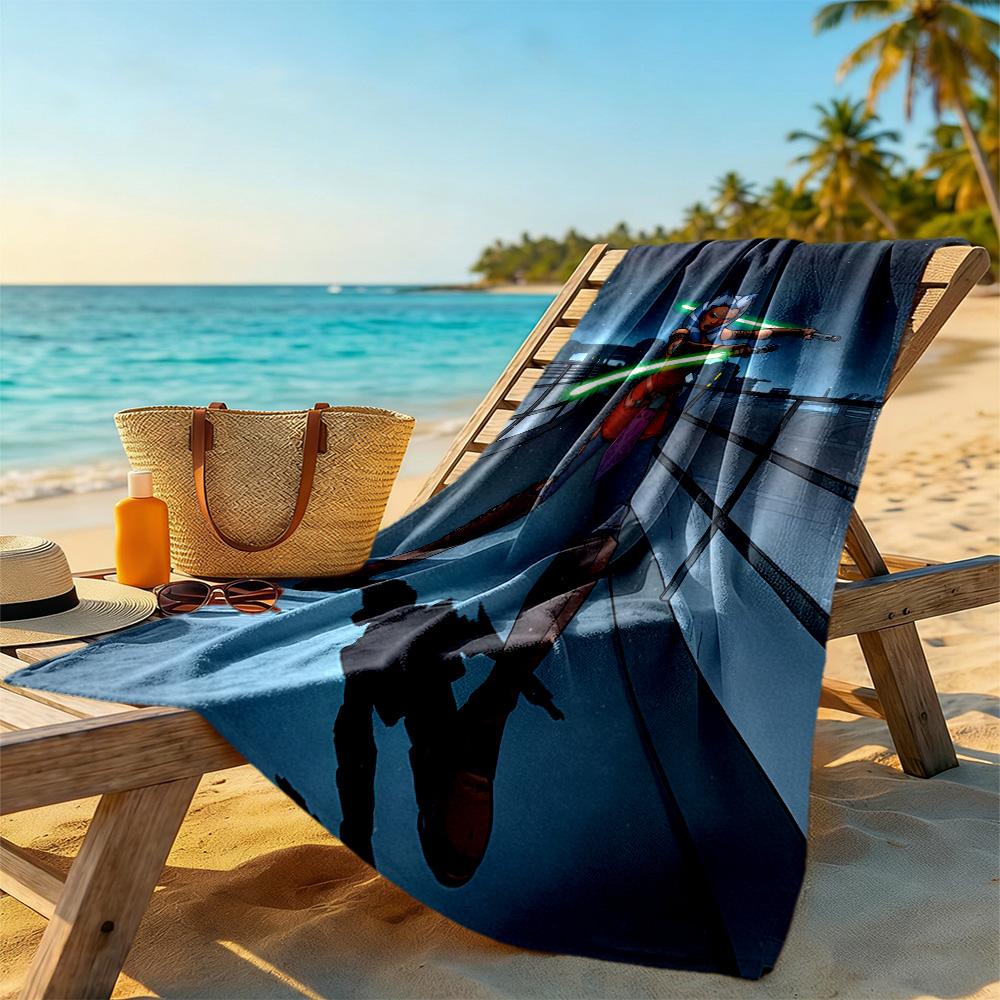 Star Wars Beach Towel High Absorbency Quick-Dry Comfortable Lightweight Suitable for Sports, Travel, Swimming, Yoga, Bathroom, Beach, And Pool