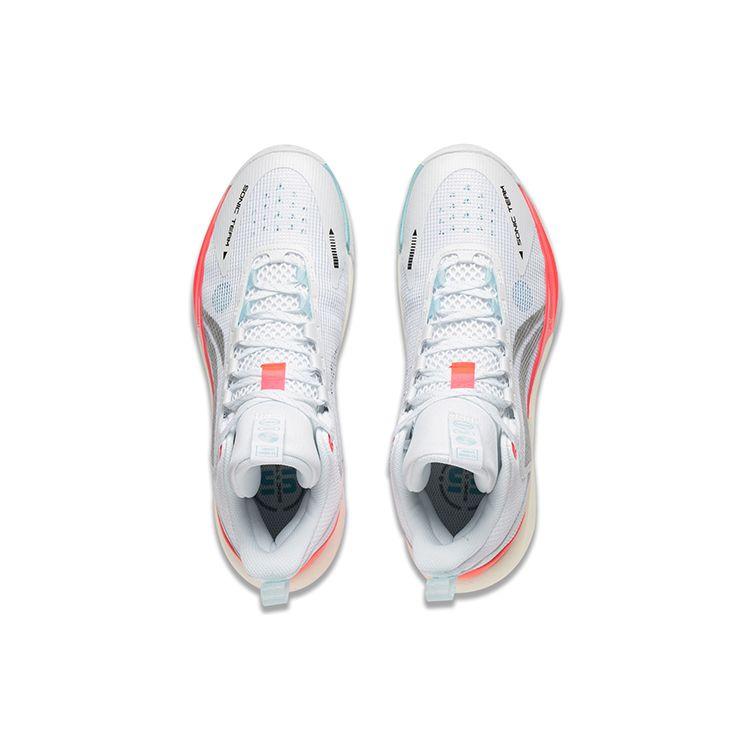Li Ning Sonic Team Anti-Slip Durable Supportive Rebound Mid-Top Basketball Shoes Men Sneakers Standard-White ABPT023-2