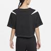 Nike Спортивная футболка с логотипом Swoosh, женские топы, черные DD5591-010