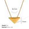 Fashion New Simple 2026 Golden Triangle Personality Clavicle Chain Cold Wind Advanced Plated 18K Gold Necklace