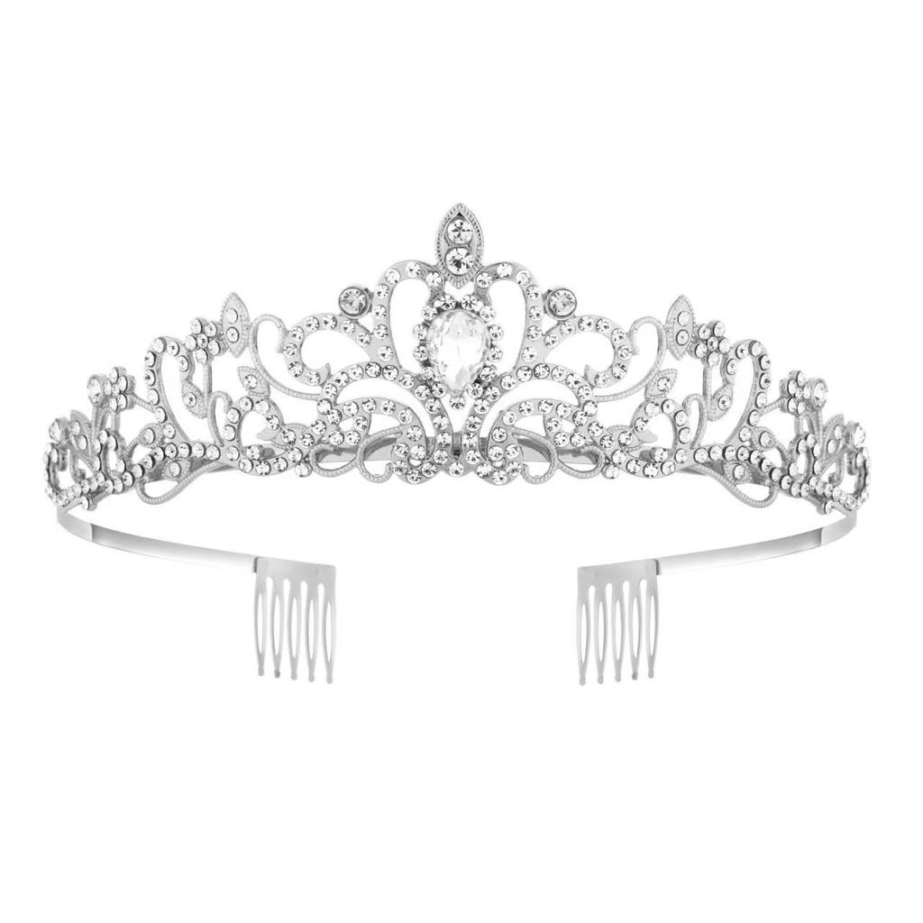European and American Alloy Crystal Crown Birthday Dance Party Bride's Toasting Dress Headwear Crown Photo Props