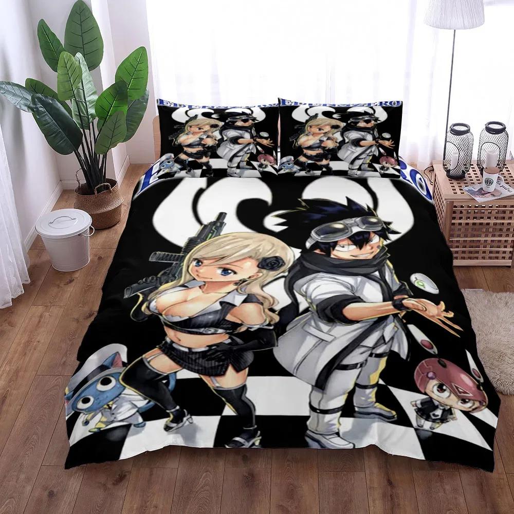 3D Print Anime Edens Zero Anime Duvet Cover Set UK Single Double King US Twin Full Queen Size Anime Bed Linen Set Home Textiles