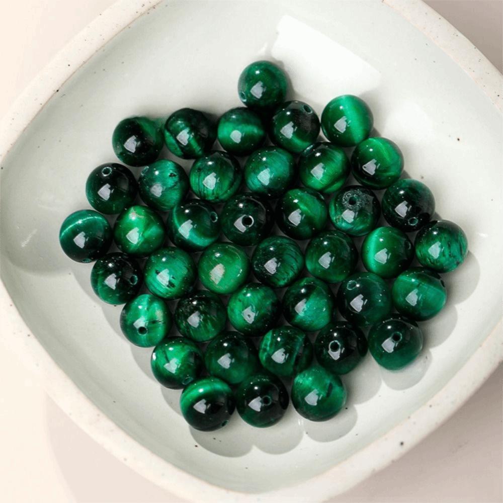 10PCS Loose Beads Tiger Eye Beads Spacer Bead DIY Beads Loose Gemstone Beads For Necklace Making