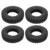 4Pcs 20mm Width Crushed Stone Pattern Tyre for Tamiya Tractor Truck 114 RC Car Black