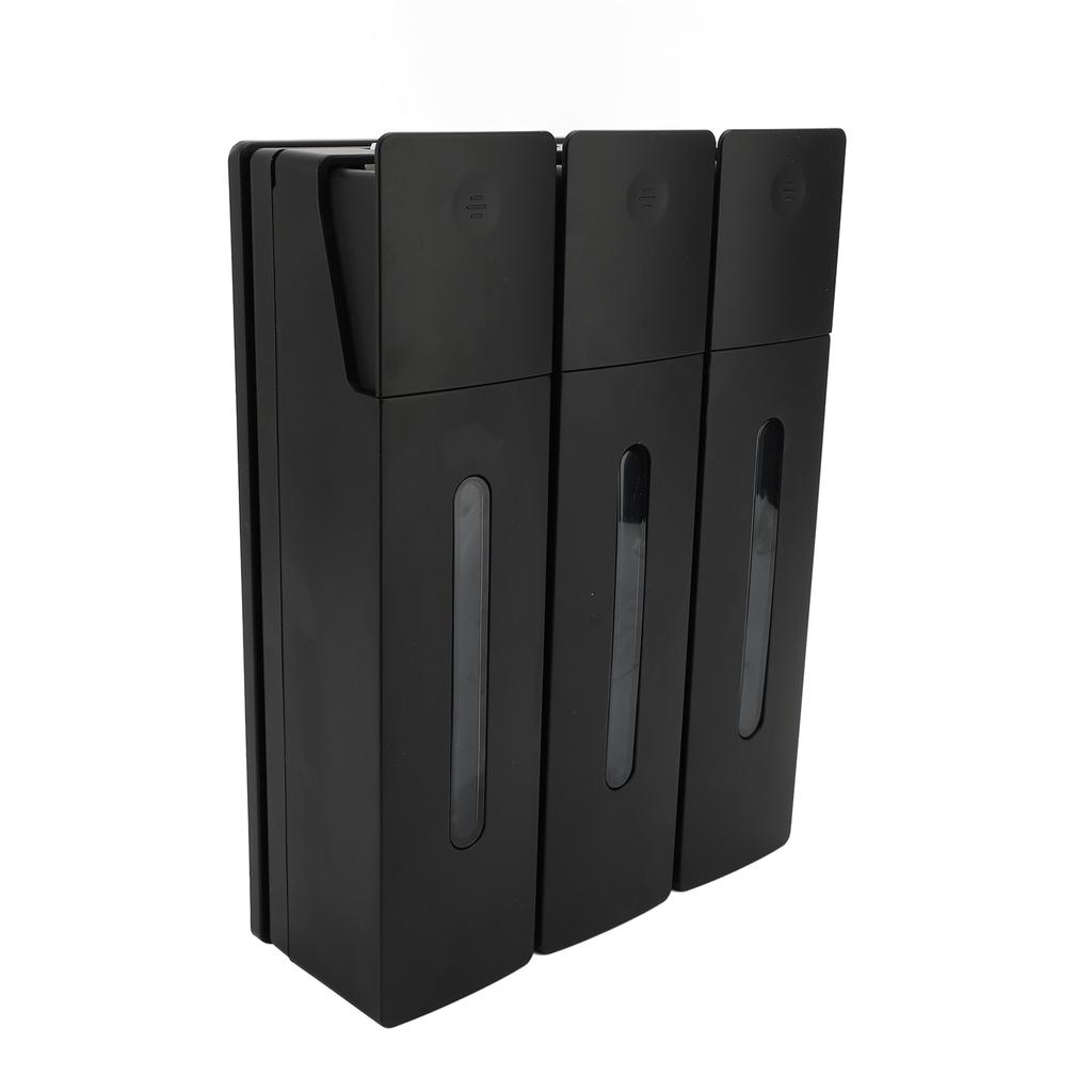 Press Liquid Soap Dispenser 400ML 3 Chamber Wall Mounted Bathroom Shower Hair Wash Liquid Bottle