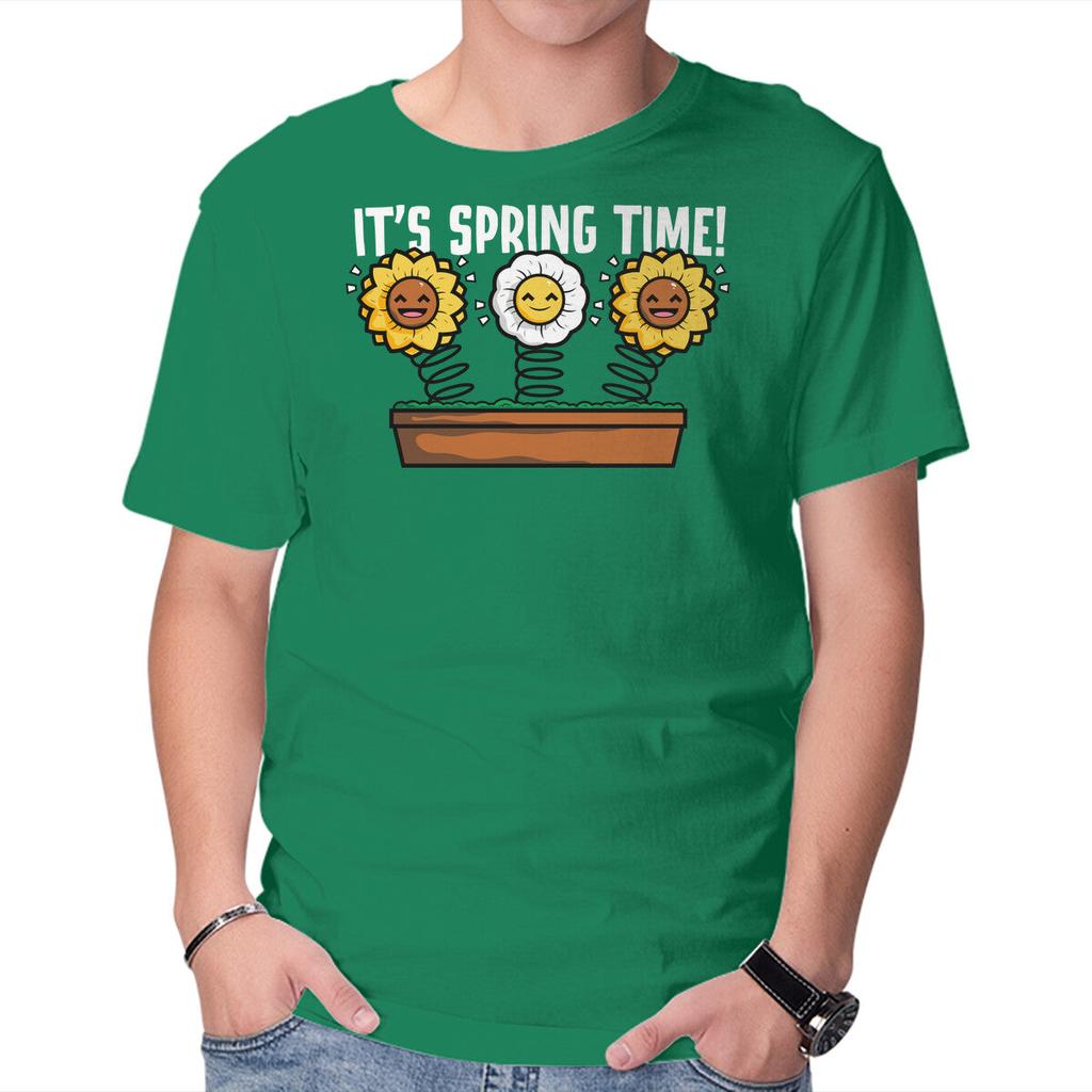 Unisex Crew Neck T-Shirt It's Spring Time Graphic Short Sleeve Casual Tee